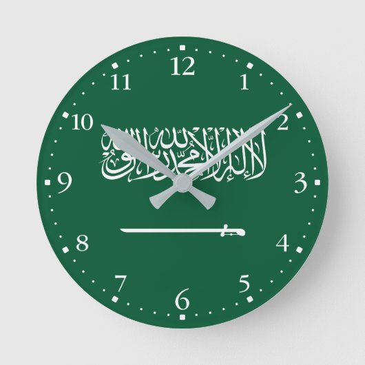 Vlag van Saudi-Arabië Ronde Klok (Voorkant)