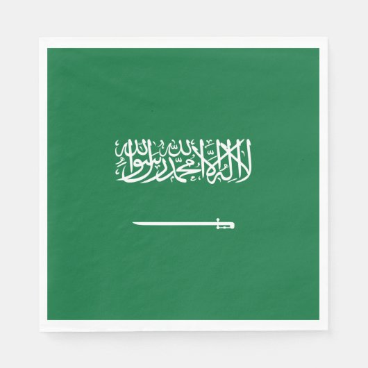 Vlag van Saudi-Arabië Servet (Voorkant)
