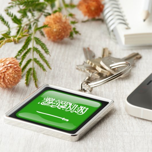 Vlag van Saudi-Arabië Sleutelhanger (Zijkant)