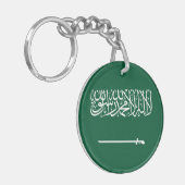 Vlag van Saudi-Arabië Sleutelhanger (Voorkant Links)