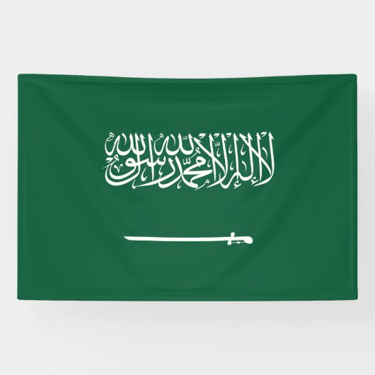 Vlag van Saudi-Arabië Spandoek (Horizontaal)