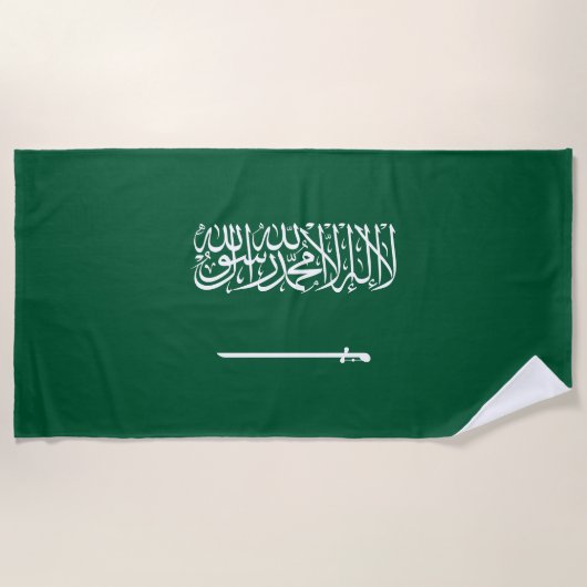 Vlag van Saudi-Arabië Strandlaken (Voorkant)