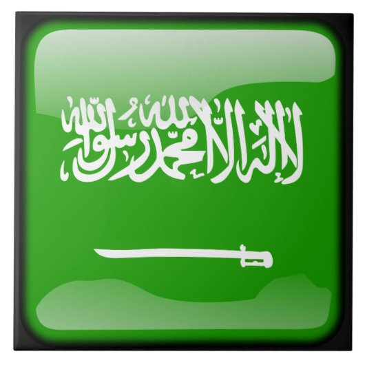Vlag van Saudi-Arabië Tegeltje (Voorkant)