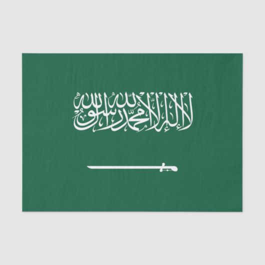 Vlag van Saudi-Arabië Tissuepapier (Voorkant)