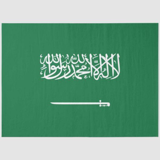 Vlag van Saudi-Arabië Tissuepapier (Voorkant)