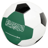 Vlag van Saudi-Arabië Voetbal (Drie kwart)