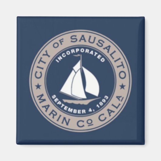 Vlag van Sausalito, Californië Magneet (Voorkant)