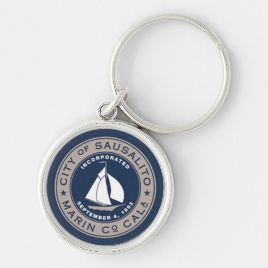 Vlag van Sausalito, Californië Sleutelhanger (Voorkant)