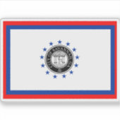 Vlag van Savannah, Georgia Sticker (Voorkant)