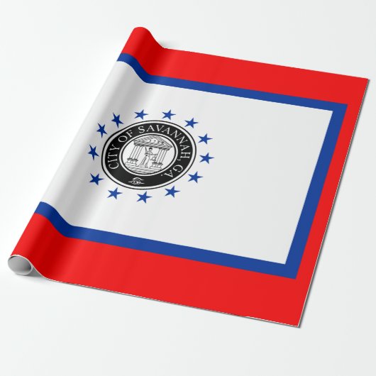 Vlag van Savannah (Georgië) Cadeaupapier (Uitgerold)
