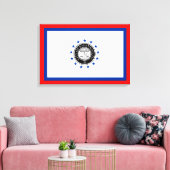 Vlag van Savannah (Georgië) Canvas Afdruk (Insitu (Woonkamer))