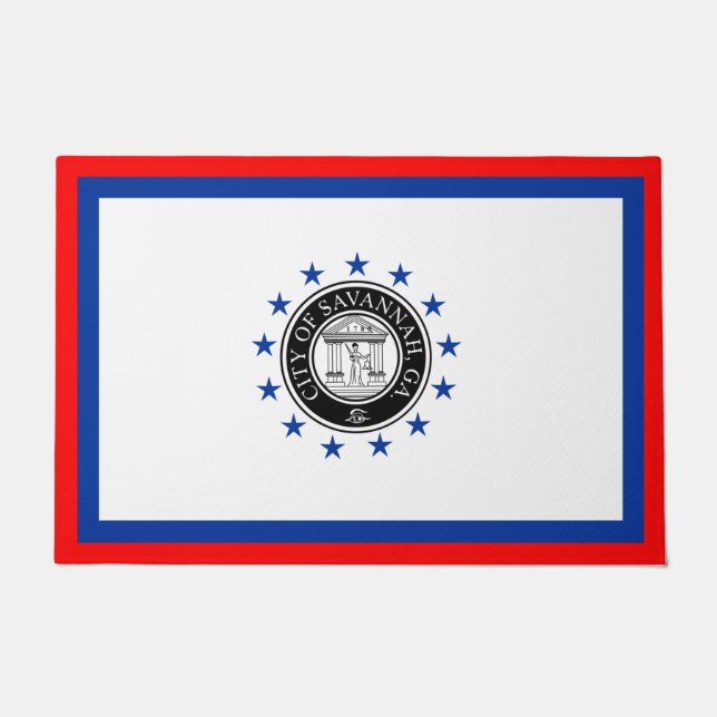 Vlag van Savannah (Georgië) Deurmat (Voorkant)