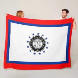 Vlag van Savannah (Georgië) Fleece Deken