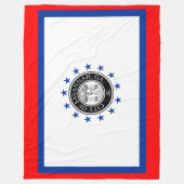 Vlag van Savannah (Georgië) Fleece Deken (Voorkant)