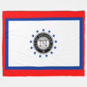 Vlag van Savannah (Georgië) Fleece Deken (Voorkant (Horizontaal))