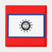 Vlag van Savannah (Georgië) Magneet (Voorkant)