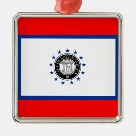 Vlag van Savannah (Georgië) Metalen Ornament