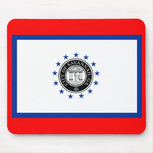 Vlag van Savannah (Georgië) Muismat (Voorkant)