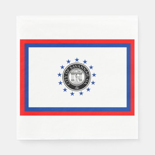 Vlag van Savannah (Georgië) Servet (Voorkant)