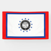 Vlag van Savannah (Georgië) Spandoek (Horizontaal)