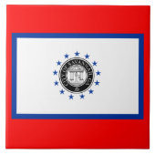 Vlag van Savannah (Georgië) Tegeltje (Voorkant)