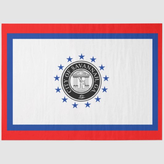 Vlag van Savannah (Georgië) Tissuepapier (Voorkant)