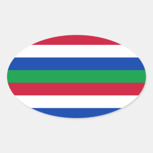 Vlag van Schiermonnikoog Ovale Sticker