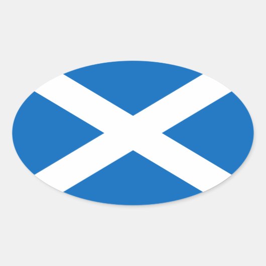 Vlag van Schotland - Bratach na h-Alba Ovale Sticker (Voorkant)