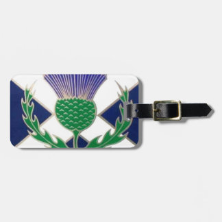 Vlag van Schotland en Distel Bagagelabel