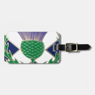 Vlag van Schotland en Thistle Bagagelabel