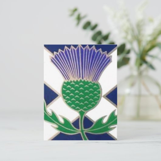Vlag van Schotland en Thistle Briefkaart (Staand voorkant)