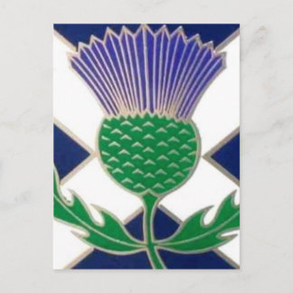 Vlag van Schotland en Thistle Briefkaart