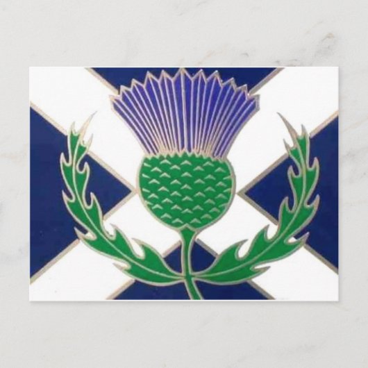 Vlag van Schotland en Thistle Briefkaart (Voorkant)