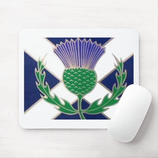 Vlag van Schotland en Thistle Muismat (Met muis)