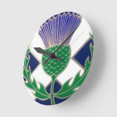 Vlag van Schotland en Thistle Ronde Klok (Hoek)