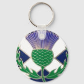 Vlag van Schotland en Thistle Sleutelhanger (Voorkant)