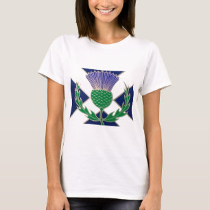 Vlag van Schotland en Thistle T-shirt