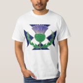 Vlag van Schotland en Thistle T-shirt (Voorkant)