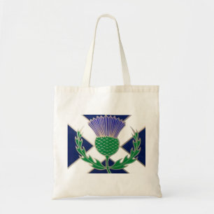 Vlag van Schotland en Thistle Tote Bag