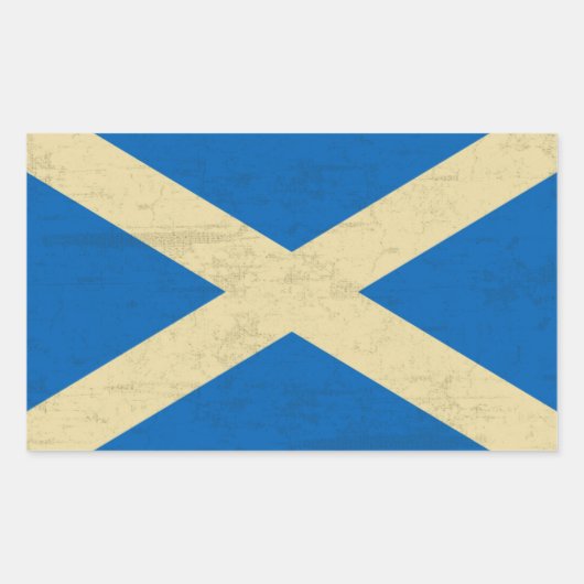 Vlag van Schotland Grungy Rechthoekige Sticker (Voorkant)