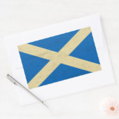 Vlag van Schotland Grungy Rechthoekige Sticker (Envelop)