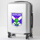 Vlag van Schotland in schild met distel Sticker (Koffer)