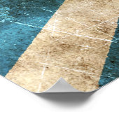  vlag van Schotland met ouderdom en kraag Poster (Hoek)