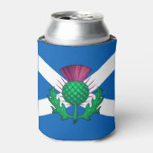 Vlag van Schotland met Thistle bovenop Blikjeskoeler (Blikje Voorkant)