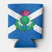 Vlag van Schotland met Thistle bovenop Blikjeskoeler (Voorkant)