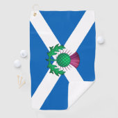 Vlag van Schotland met Thistle bovenop Golfhanddoek (Insitu)