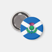 Vlag van Schotland met Thistle bovenop Magneet (Voorkant / Achterkant)