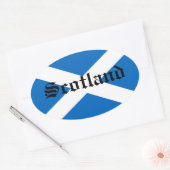 Vlag van Schotland Ovale Sticker (Envelop)