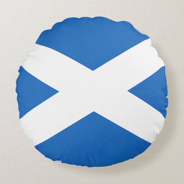 Vlag van Schotland Rond Kussen (Voorkant)