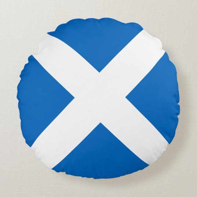 Vlag van Schotland Rond Kussen (Voorkant)